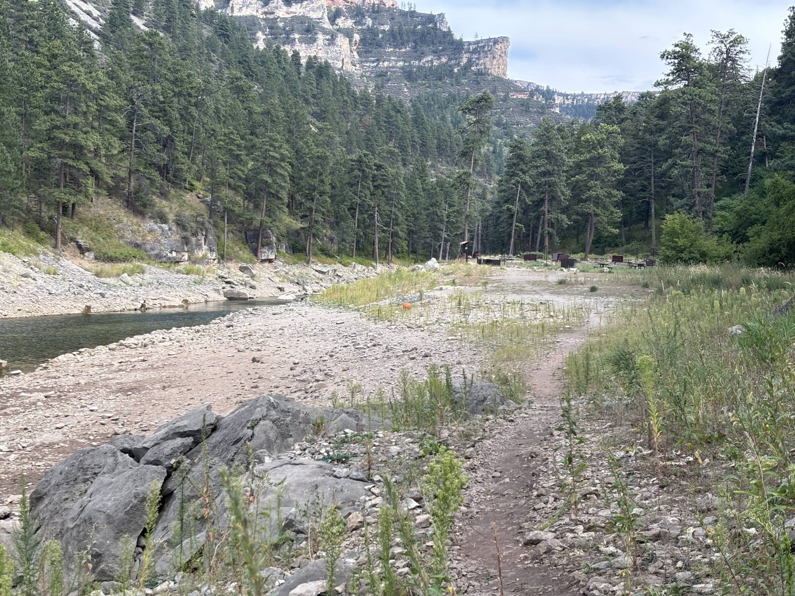 Camping sites along the Bighorn Canyon National Rec area