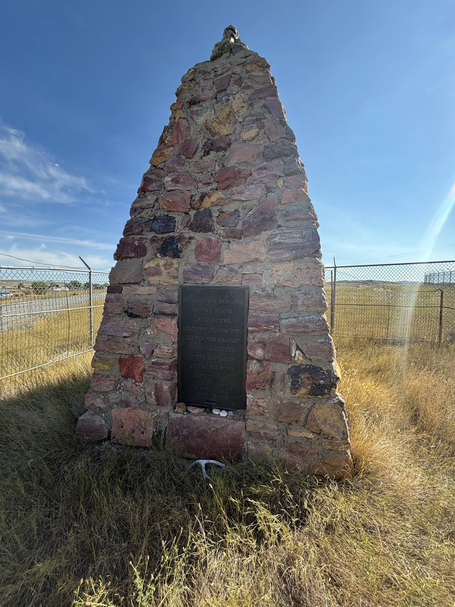 Two moons national monument is a large pyramid shape of stone